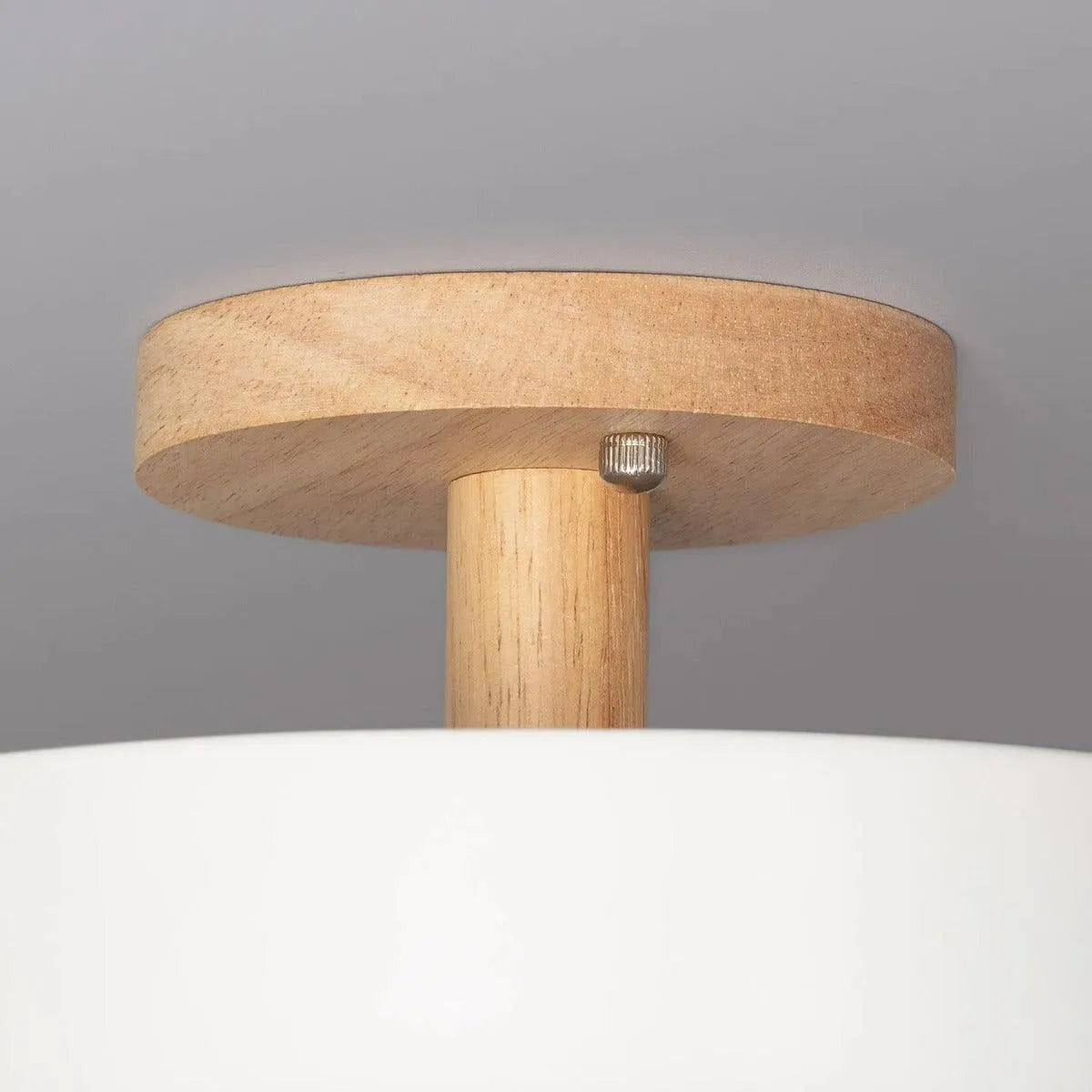 Plafondlamp hout & wit met CCT & LED 'Dominique' - FOIR