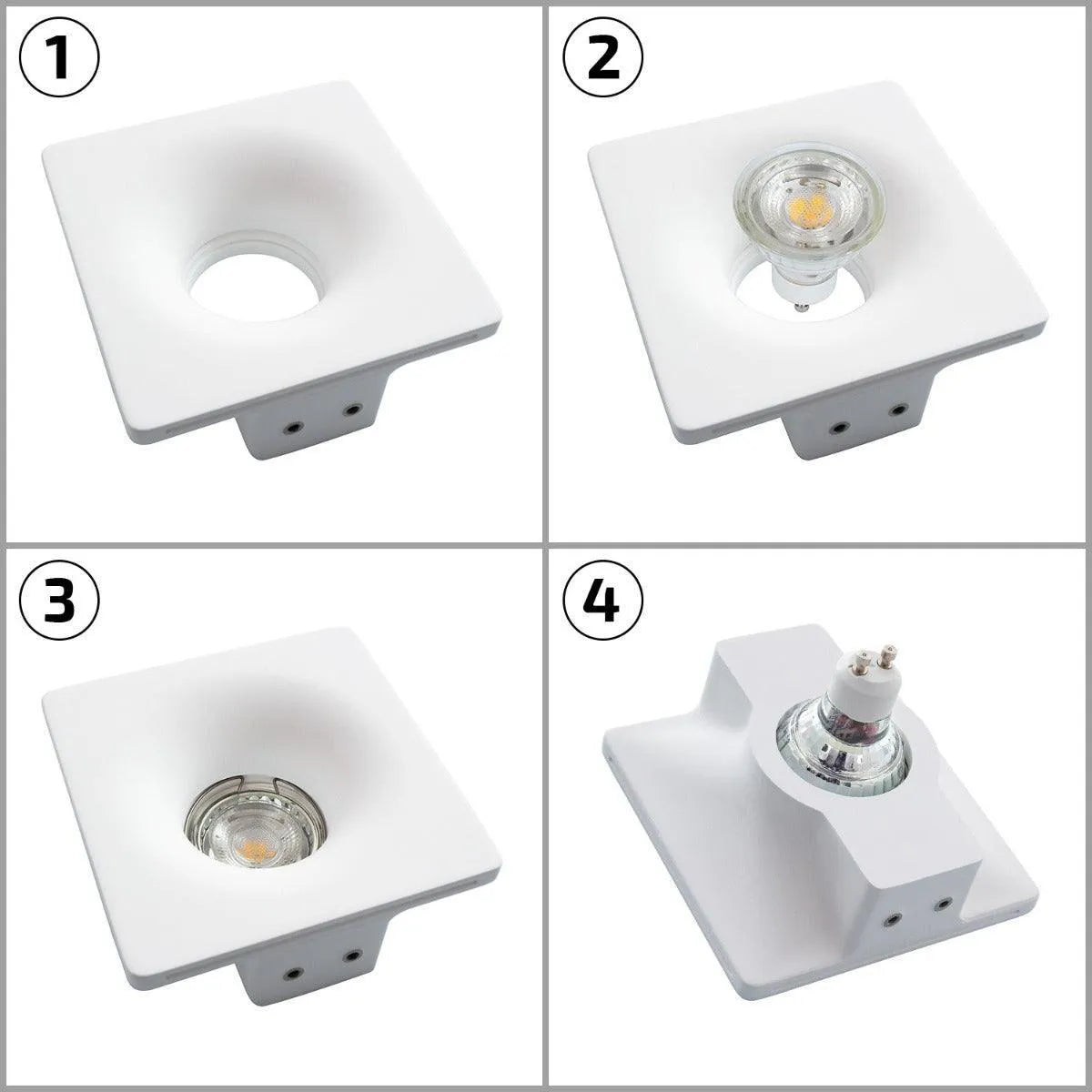 Gips inbouwspot randloos gu10 & GU5.3 fitting 120mm - FOIR