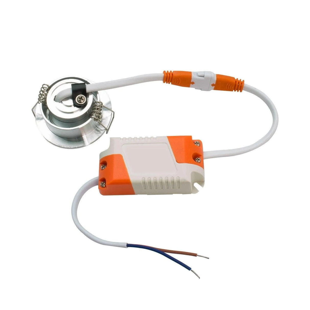 Inbouwspot zilver rond 1W COB LED warm wit 45mm zaagmaat 2700k - FOIR