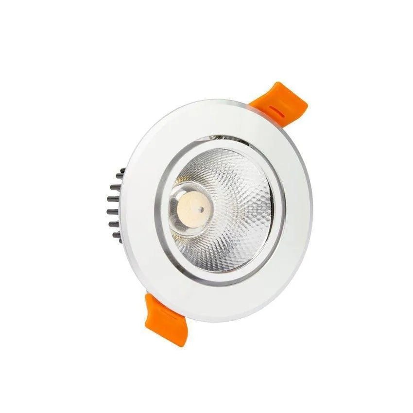Inbouwspot wit rond 7W led downlight cob 70mm