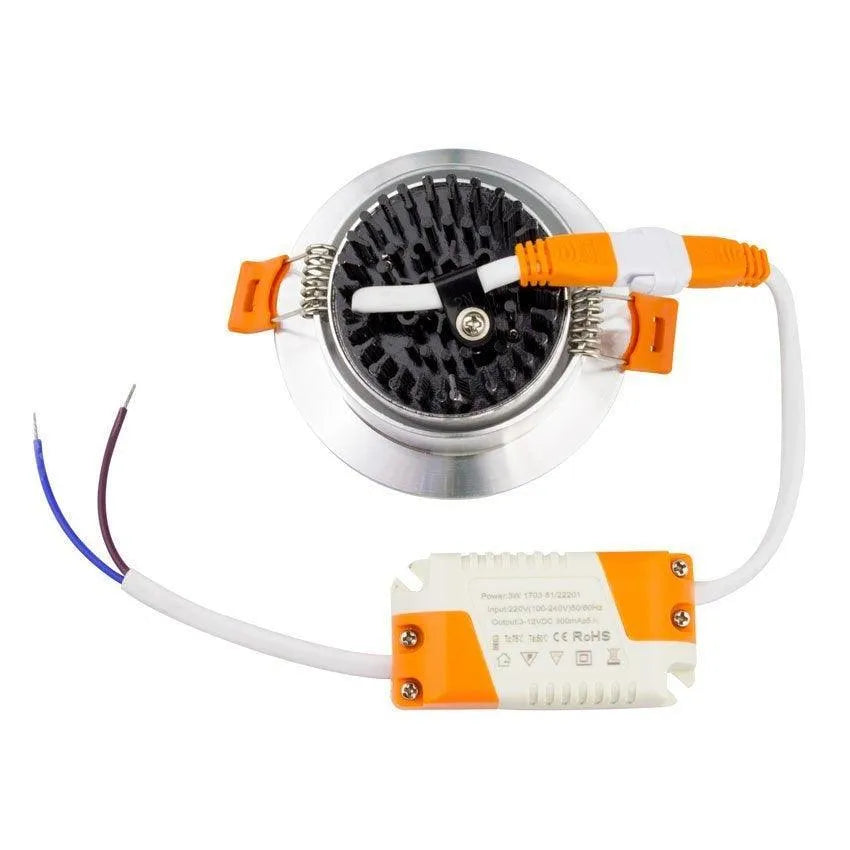 Inbouwspot met led rond 7w warm wit led lamp