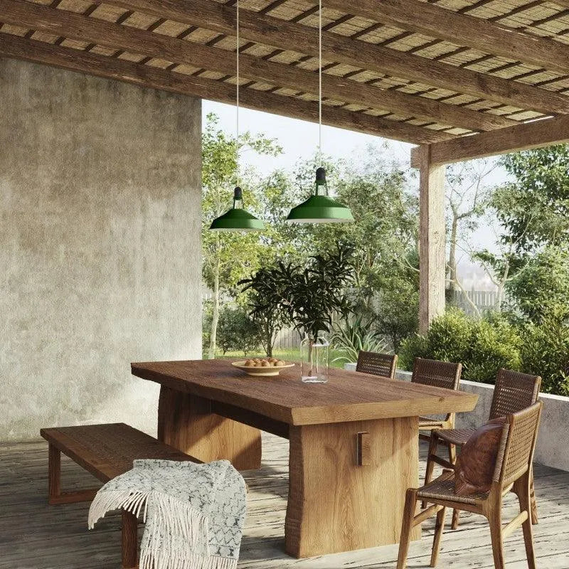 Groene lampenkap industrieel design modern rond