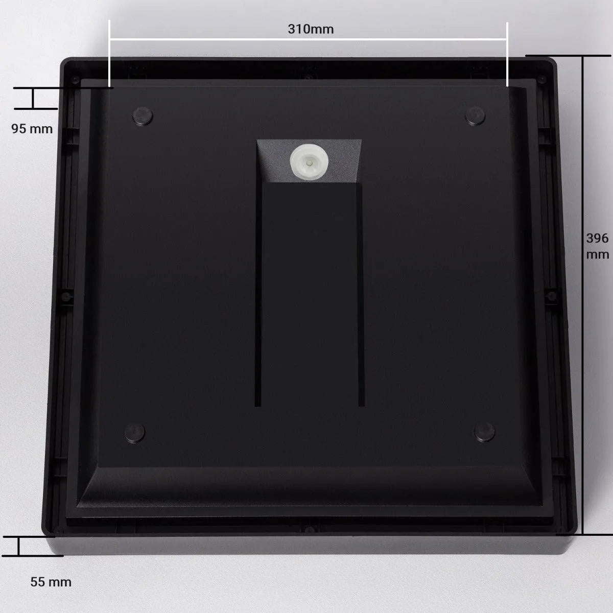 Plafond verlichting vierkant 'Jilles' IP65 vve zwart 2x E27 40 cm - FOIR