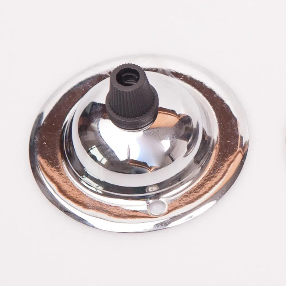 Plafondkap chroom 1 uitgang