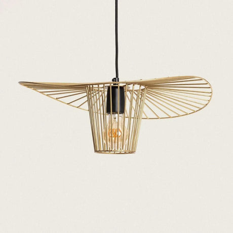 Grote kooi hanglamp goud met e27 fitting metaal