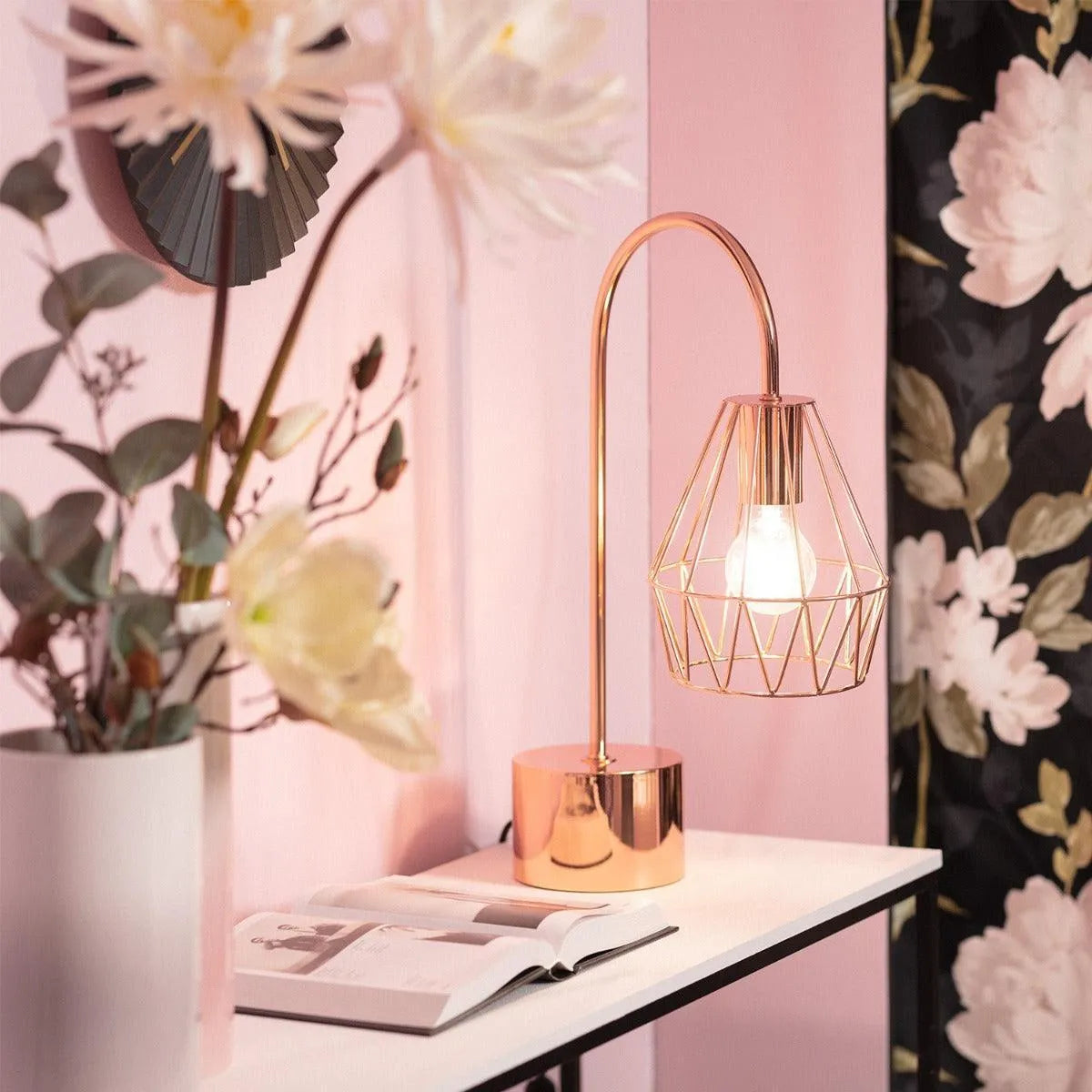 tafellamp koper e27 fitting modern bureualamp