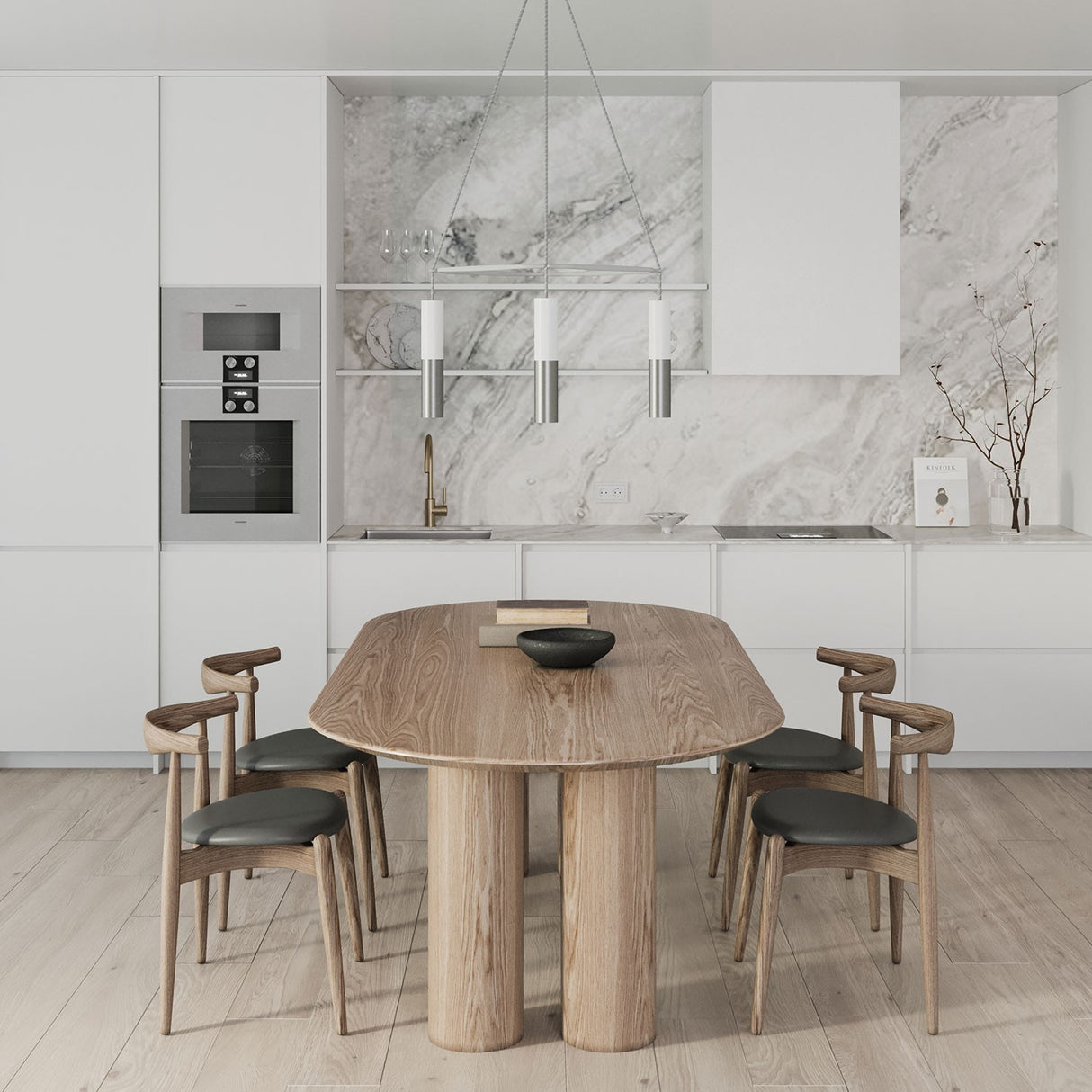 Kroonluchter eettafel Hanglamp zwart vierkant 4X e27 met led