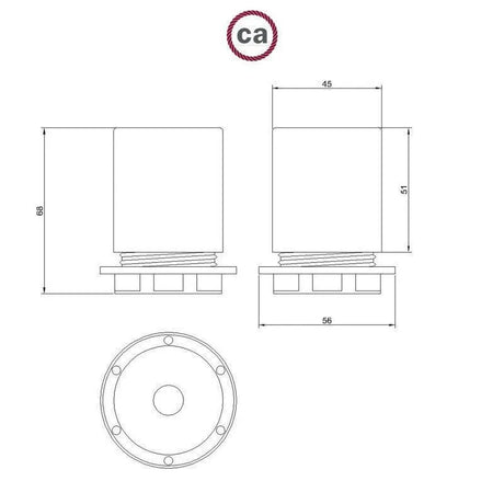 Lamphouder wit e27 glad ontwerp met lampenkap ring - FOIR