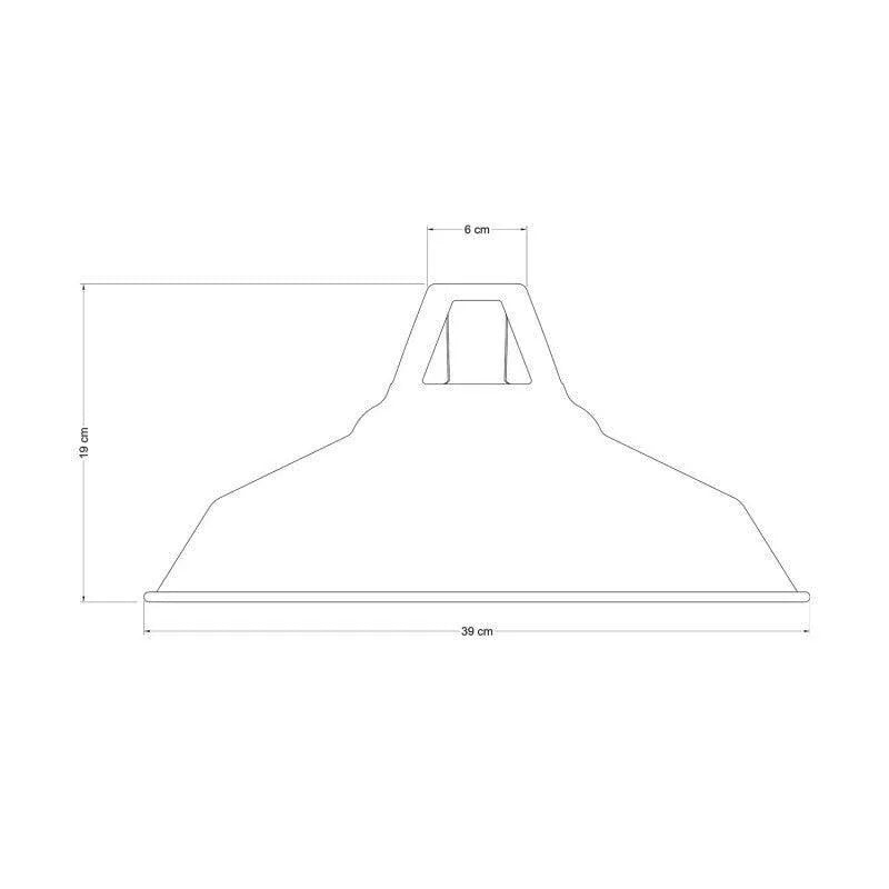 Lampenkap industrieel geel 'Haven' gat e27 fitting 380mm - FOIR