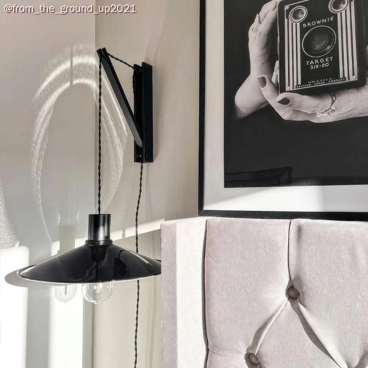 Lampenkap zwart 'Karl' emaille industrieeel - FOIR