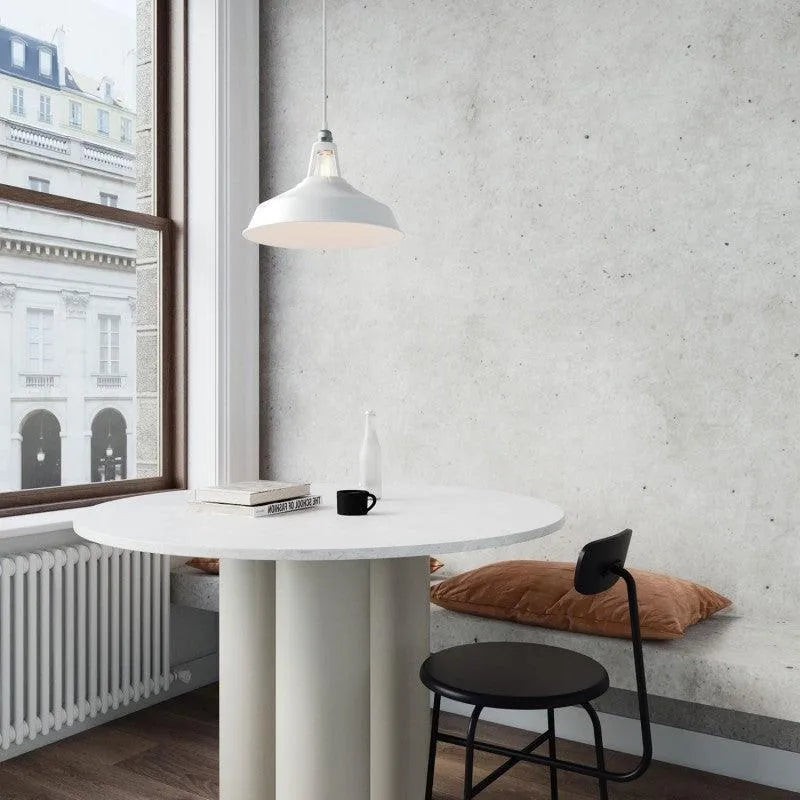 Retro hanglamp wit e27 fitting rond 380mm