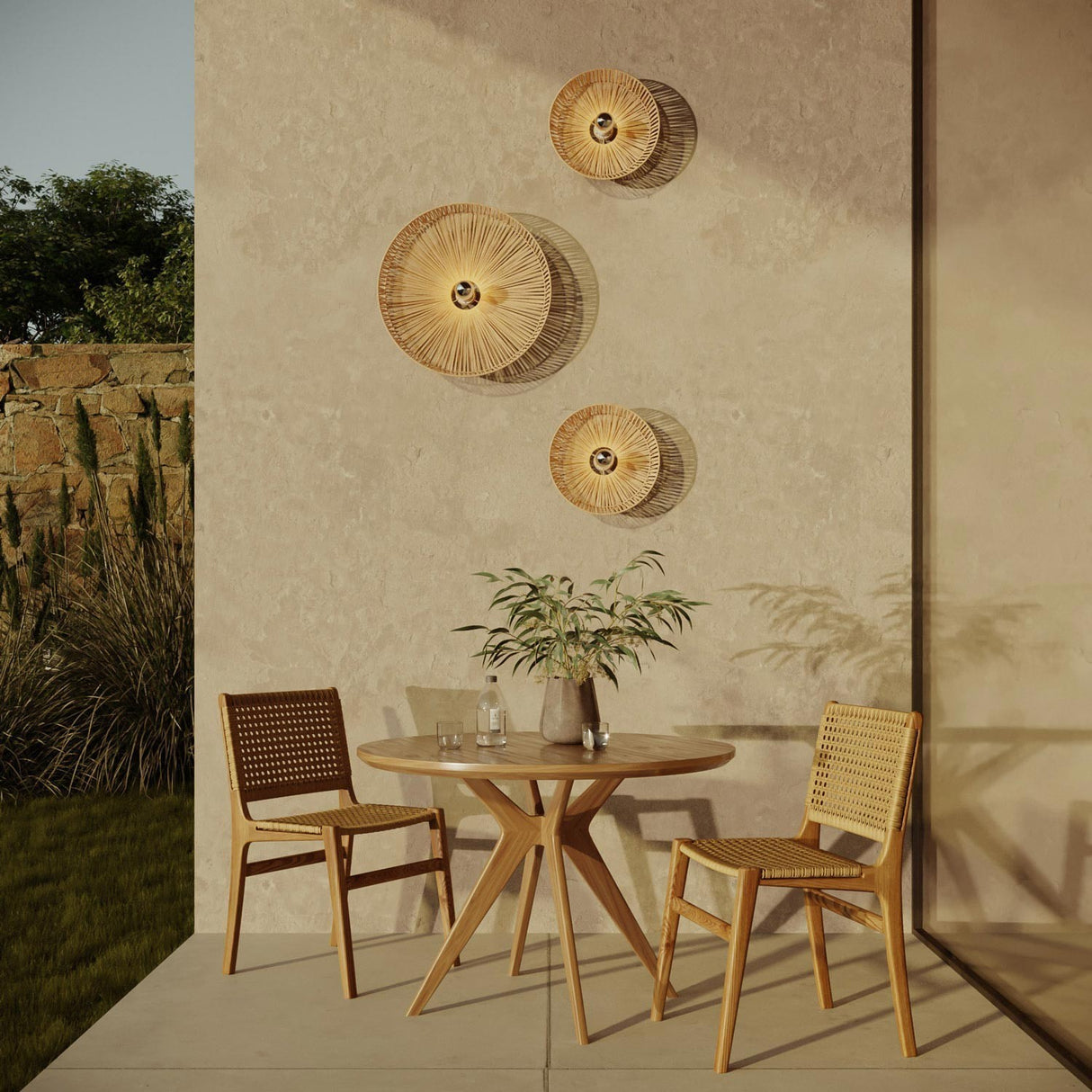 Rotan lampenkap groot Losse kap Raffa 35 cm