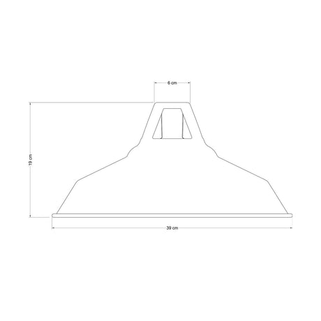 Lampenkap groen los 'Haven' industrieel 38cm - FOIR