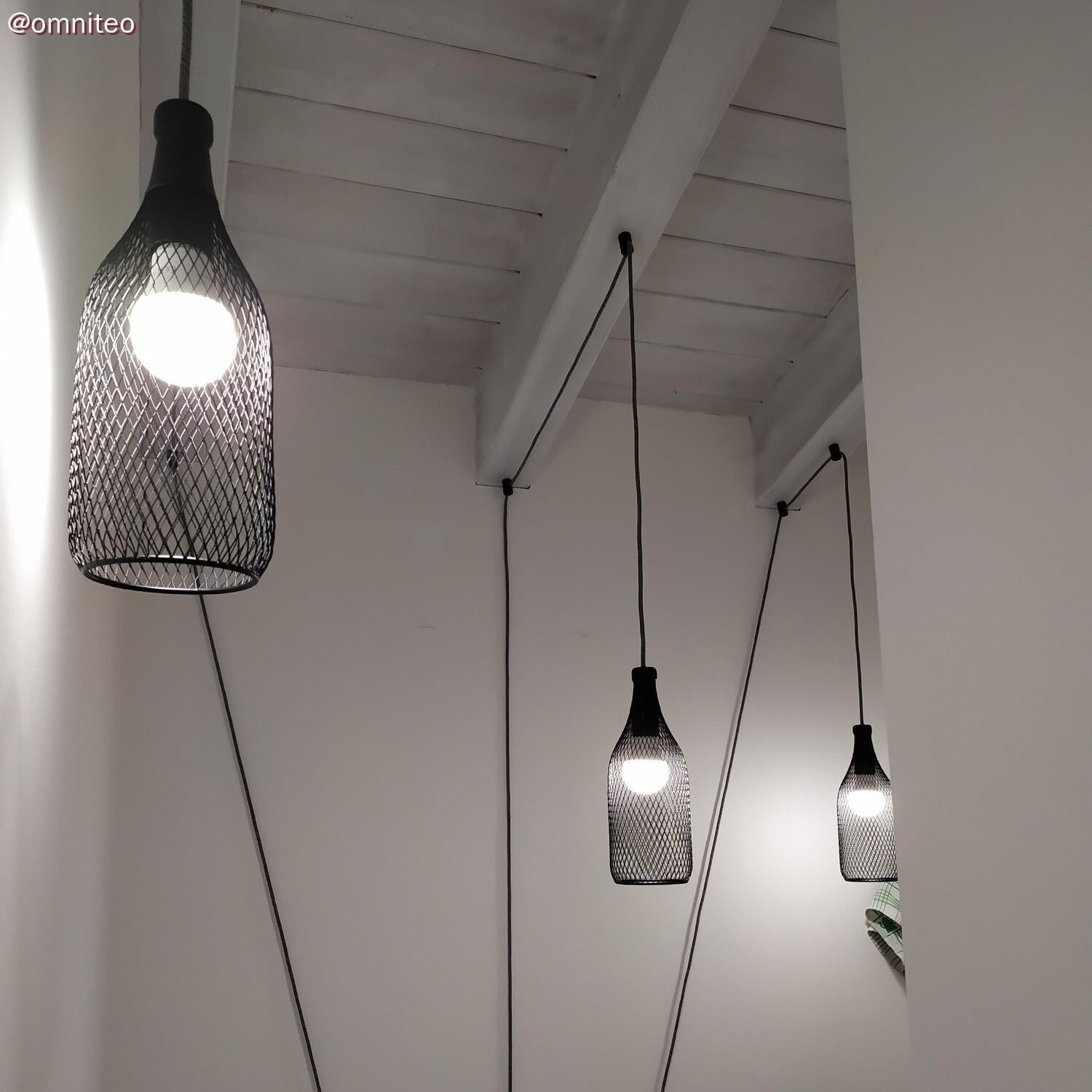 Haak plafond klein rond lamp ophangen