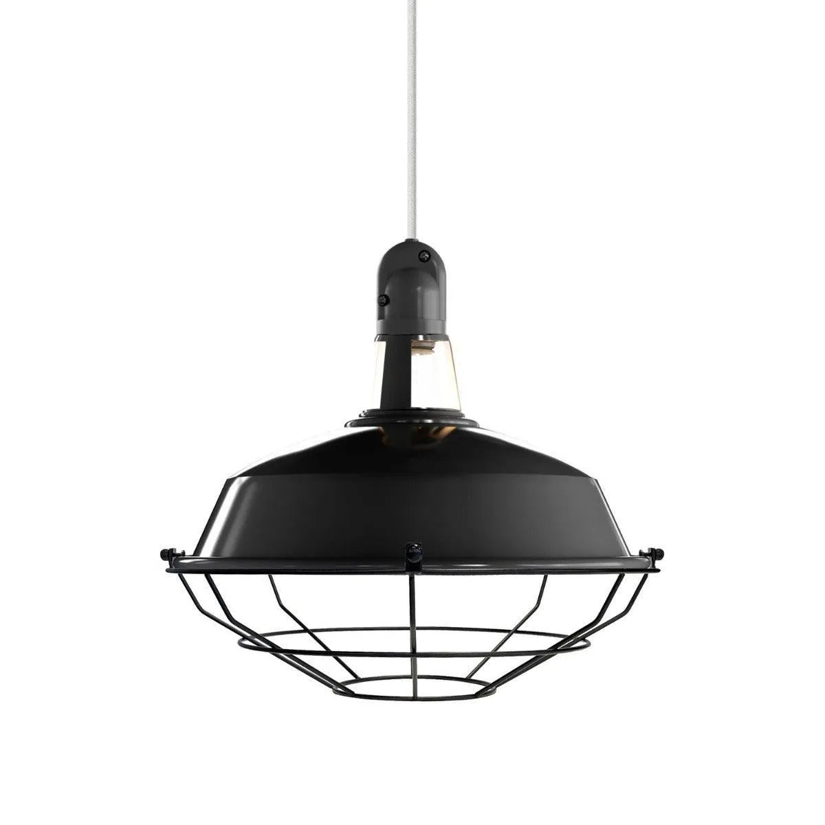 Lampenkap zwart groot rond led 400mm