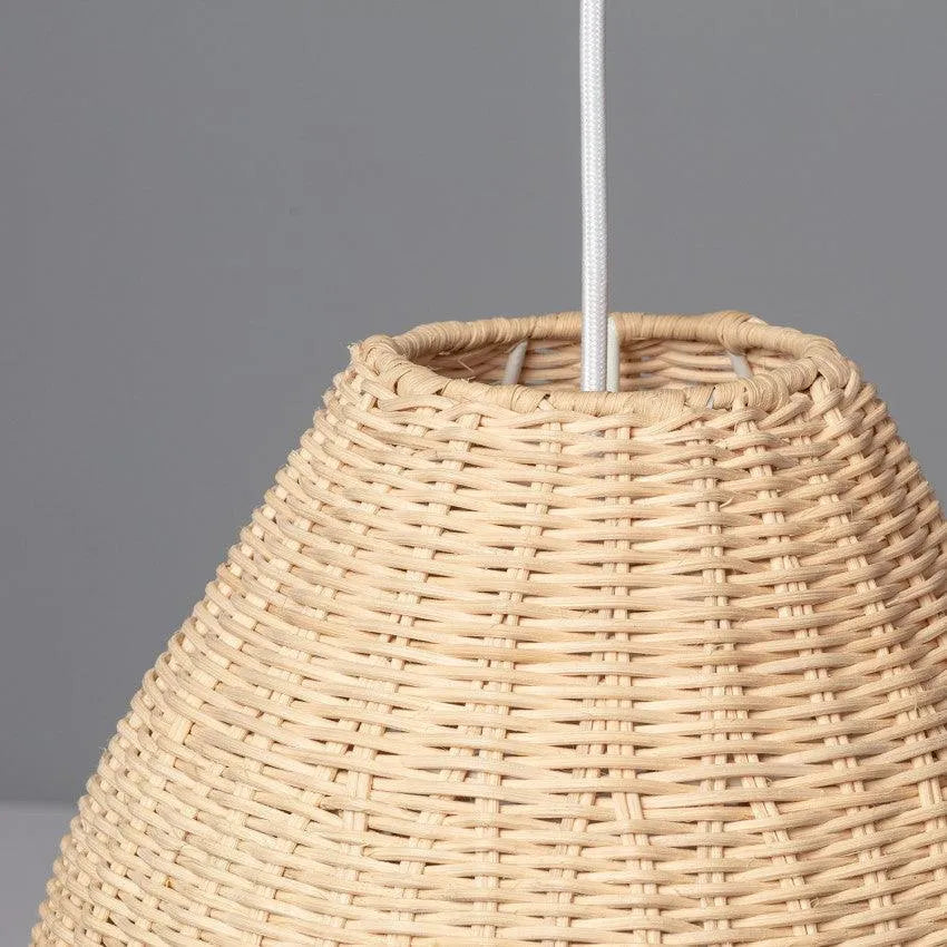 Rotan e27 fitting rotan gevlochten design natuur