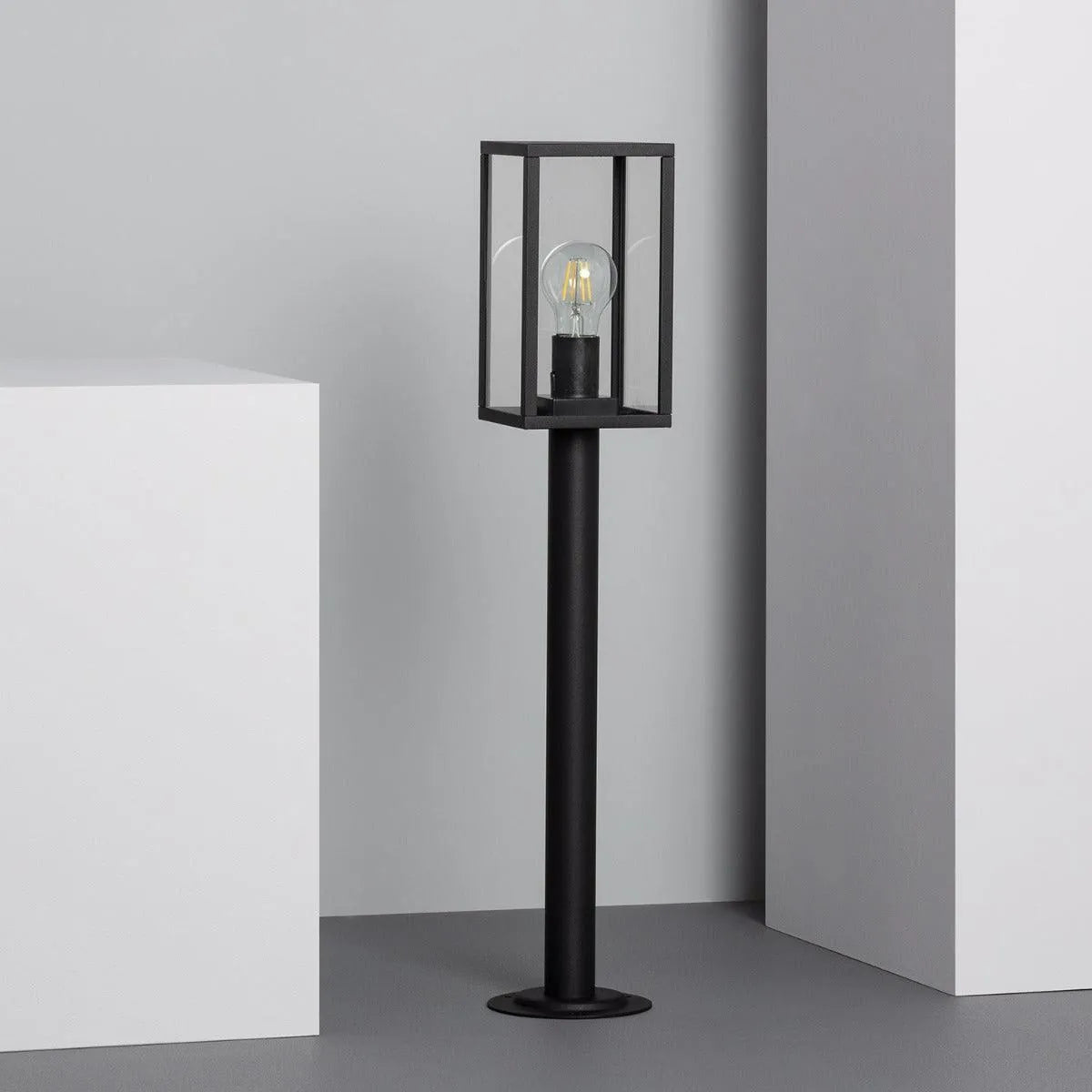 Vierkante led lamp glas zwart led lamp