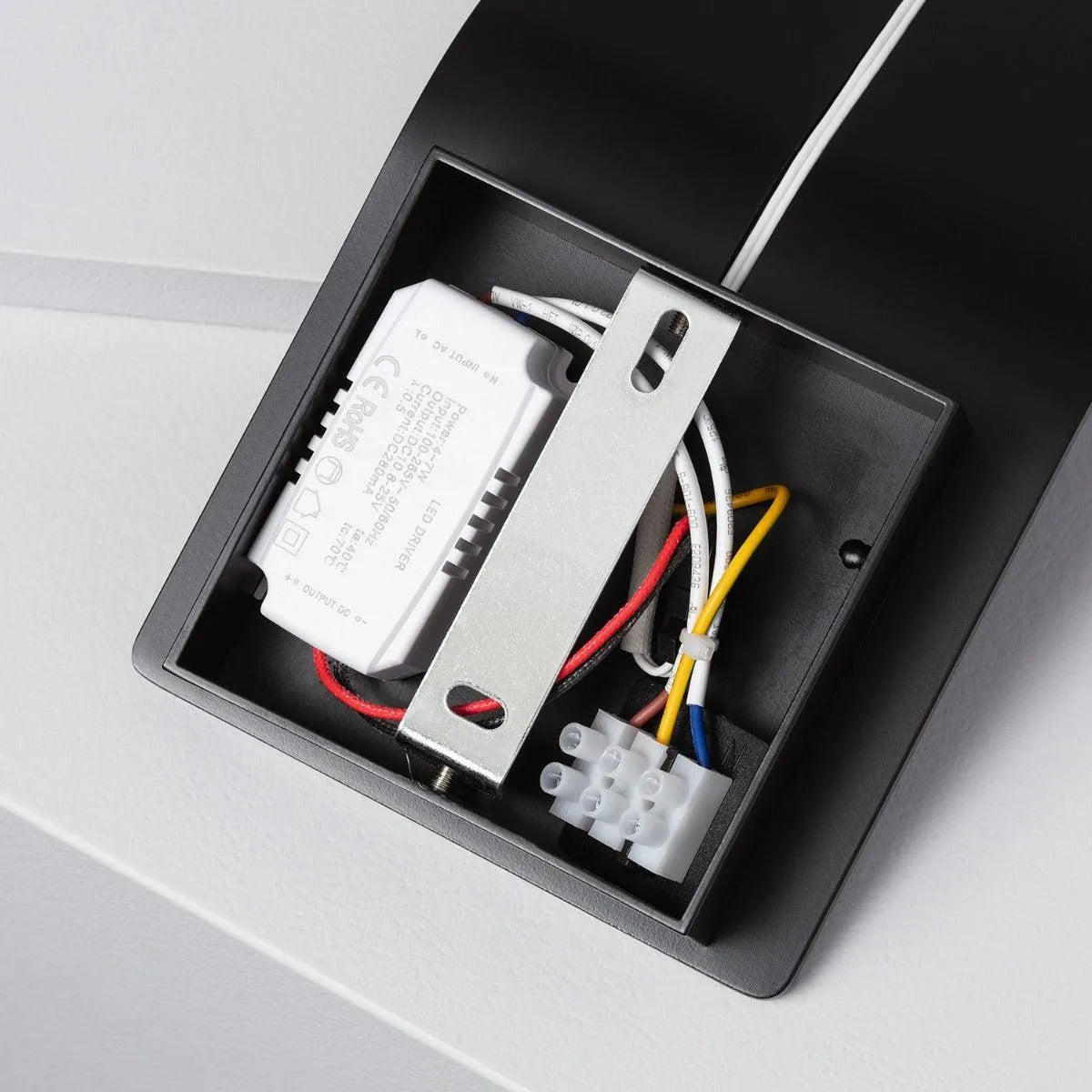 Wandlamp zwart 'Nela' antraciet zwart led 6w warm wit - FOIR