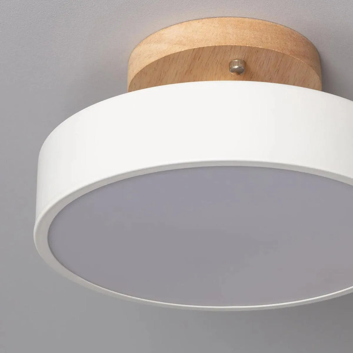 Plafondlamp hout & wit met CCT & LED 'Dominique' - FOIR