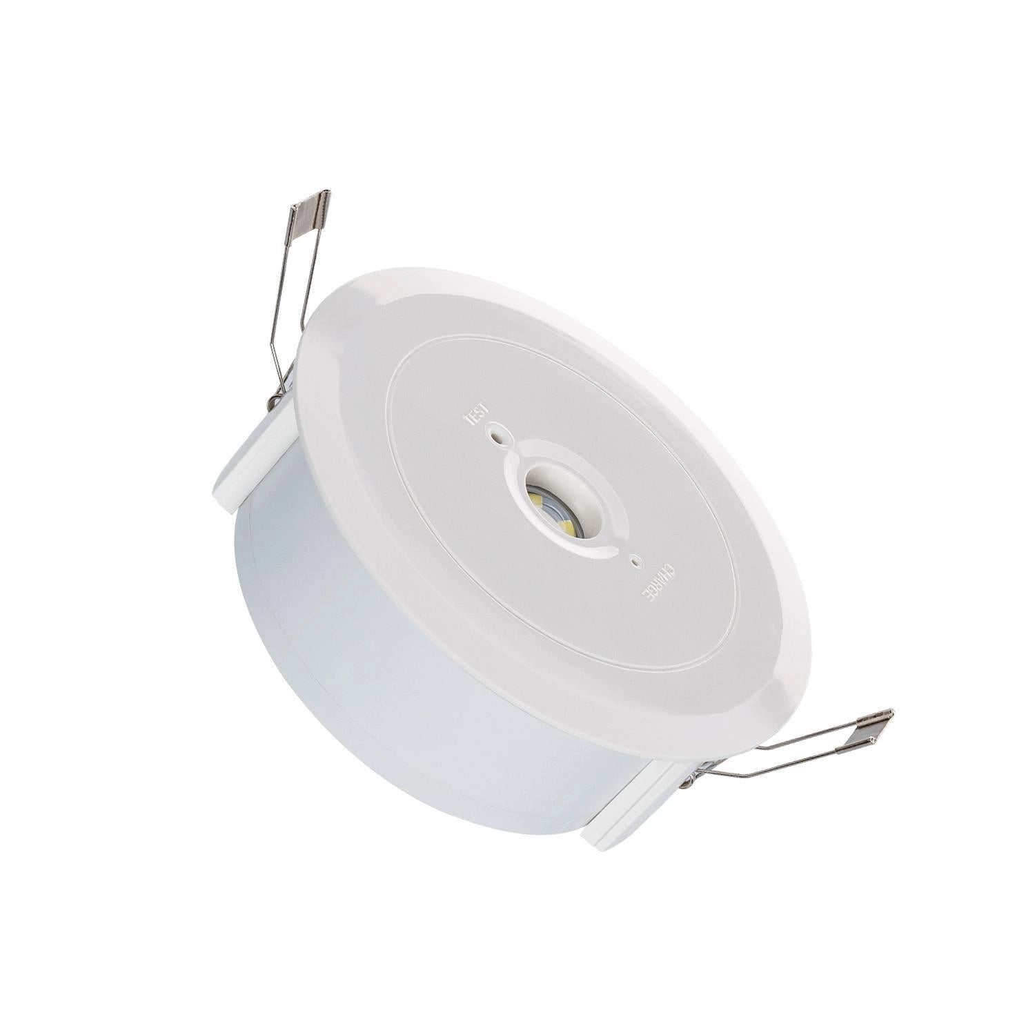 Ingbouwspot noodverlichting rond wit 2.5w 600 mAh
