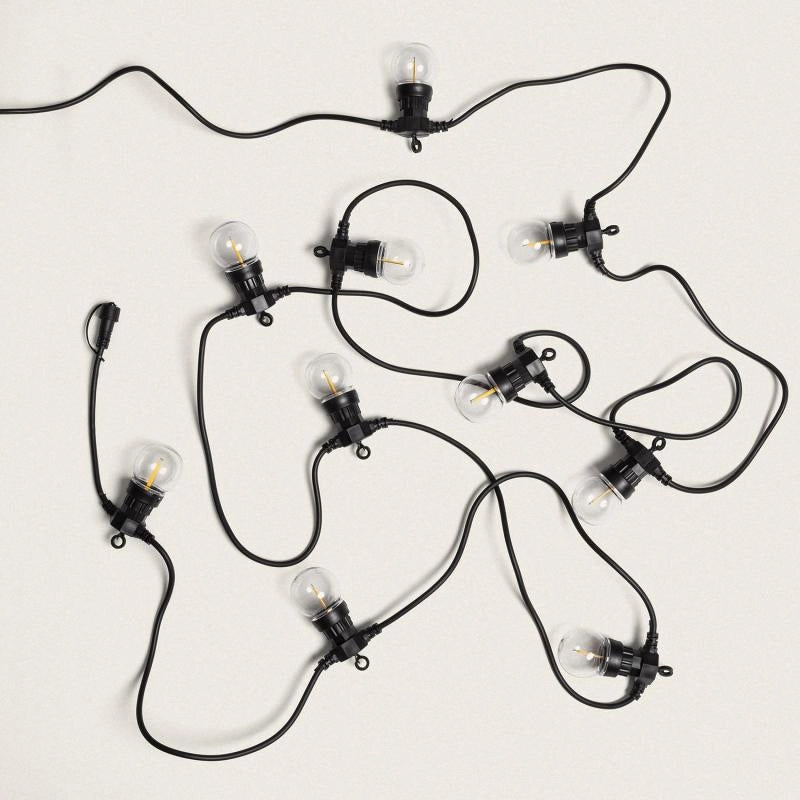 Lichtslinger buiten zwart 12V 10x LED Easyfit 5.65 meter