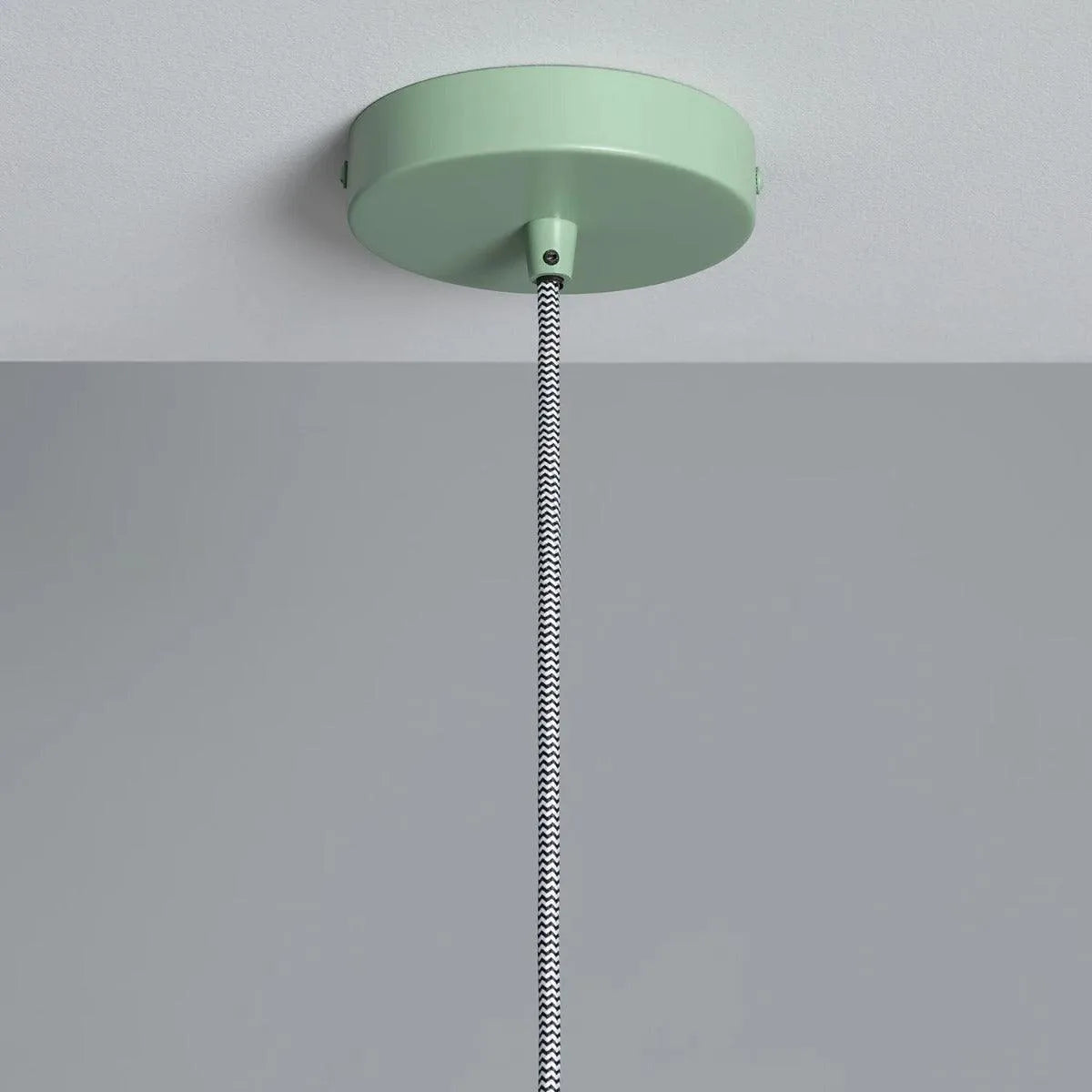 Kleine hanglamp industrieel groene kap E27 fitting 'Roland' - FOIR