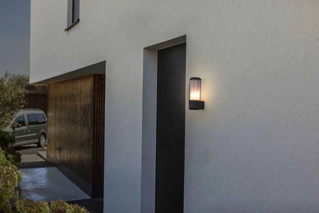 Buitenlamp Grijs E27 fitting Heros 26cm modern - FOIR