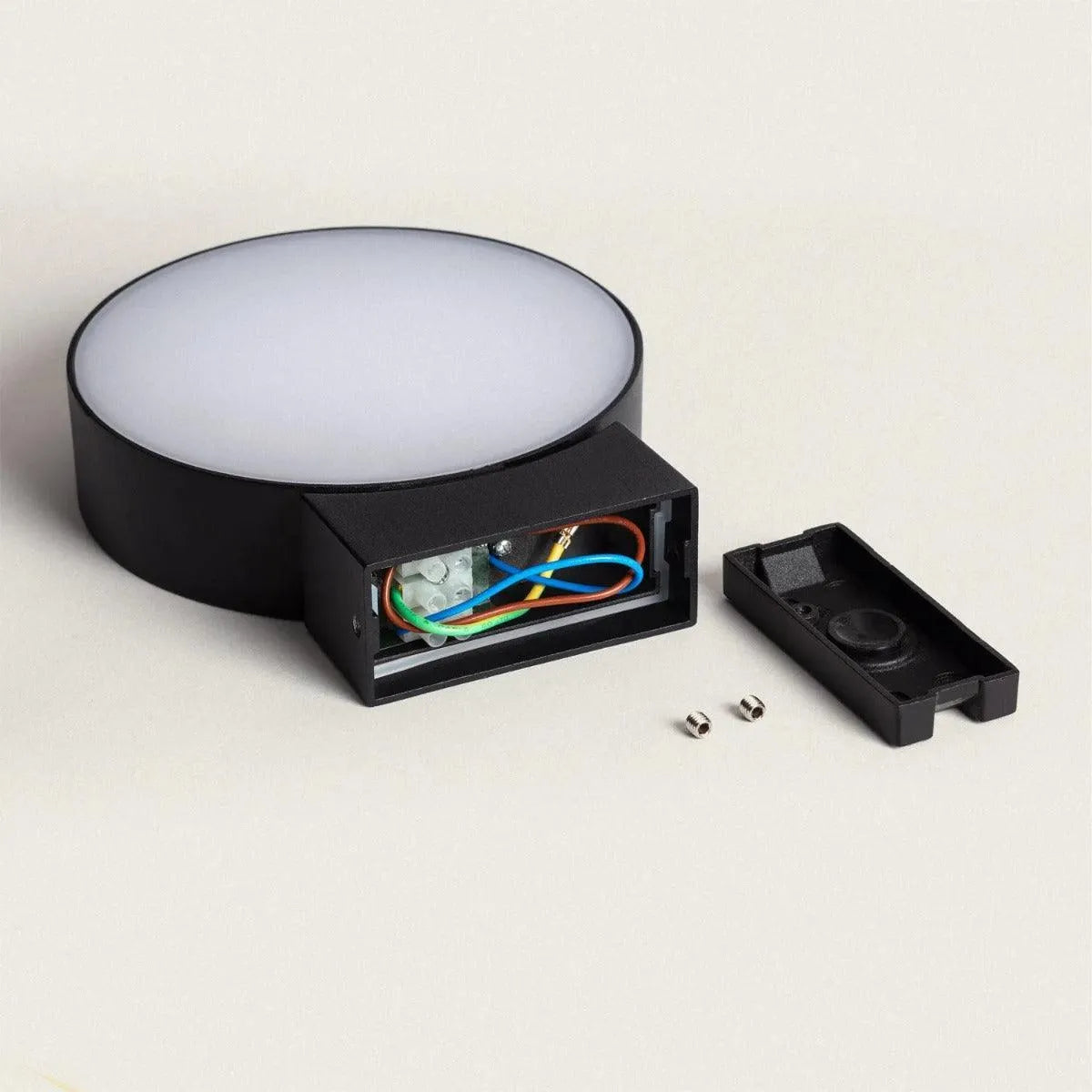 Gevelverlichting zwart verstelbaar met ingebouwde LED aluminium 'Torin' - FOIR