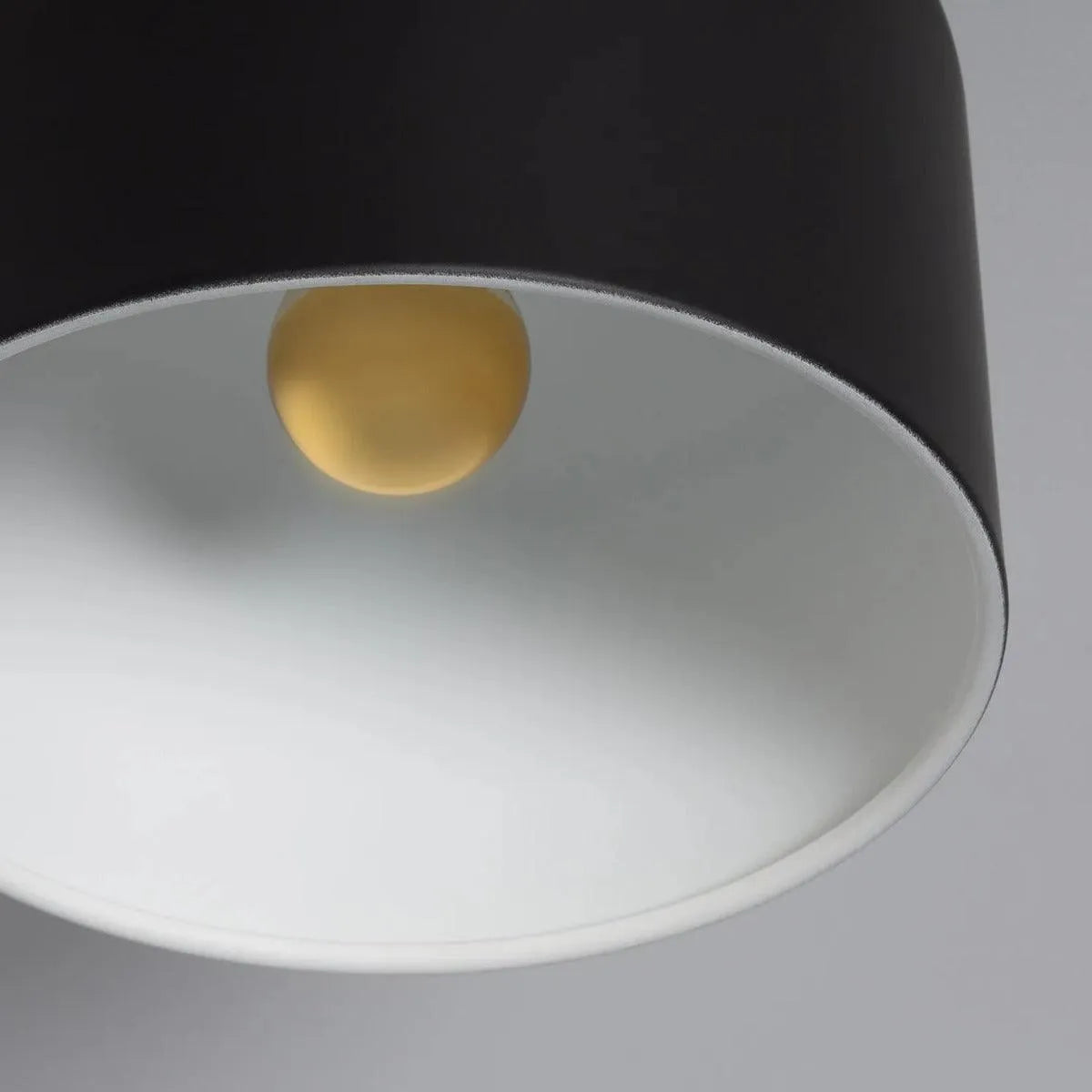Plafondlamp zwart of wit & goud rond 'Koloman' E27 fitting design lamp 200mm - FOIR