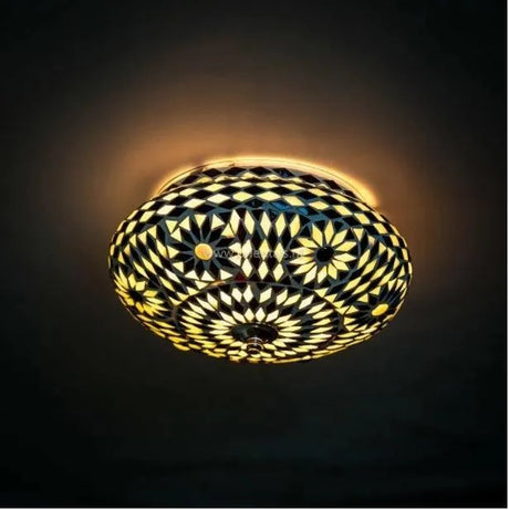 Plafondlamp mozaiek orientals groot badkamer rond