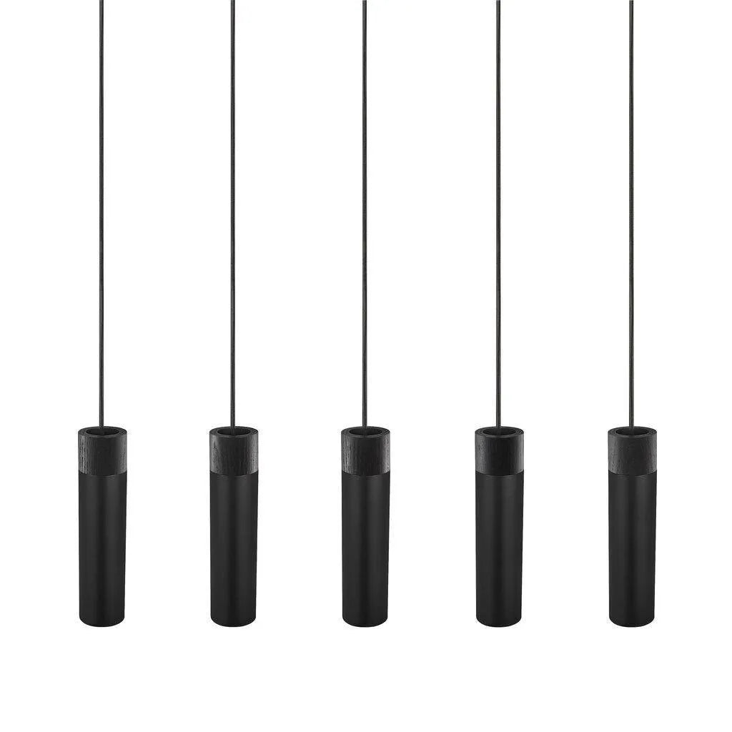 Design hanglamp voor boven de eettafel met hout