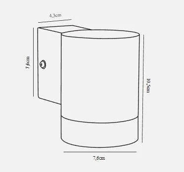 Buitenlamp zwart Kleine downlighter met ingebouwde GU10 fitting Nordlux Tin - FOIR