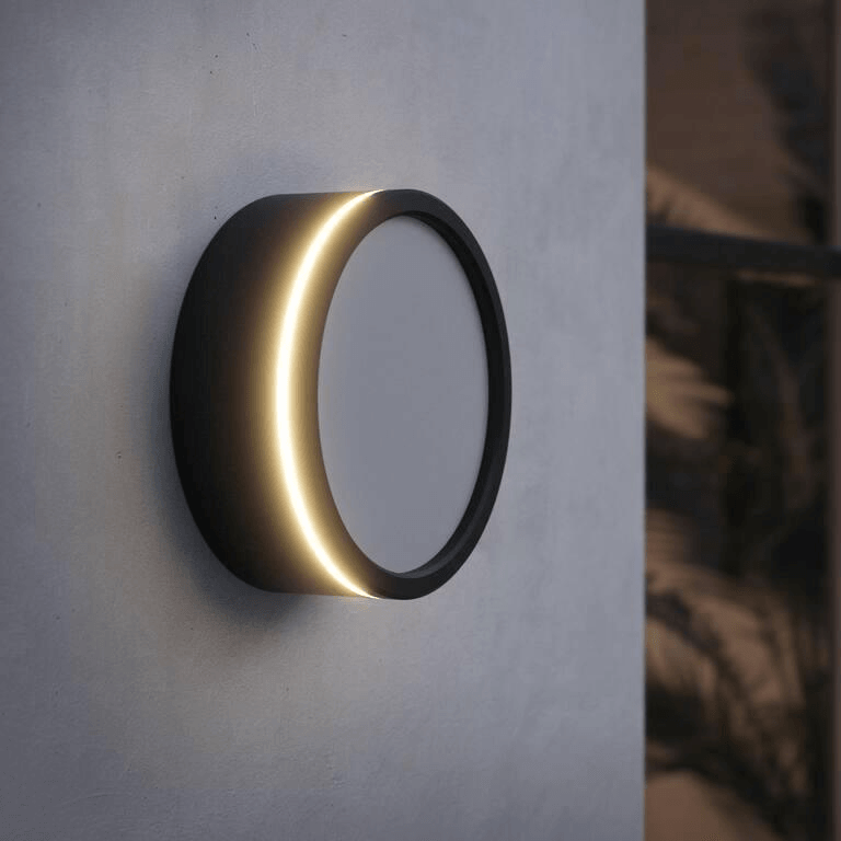 Buitenlamp rond zwart Nordlux 'Ava Smart' gevelverlichting modern led lamp 9,5W 20 cm IP54 - FOIR