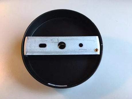 Plafondkap zwart 4 uitgangen achterkant zwart 105mm