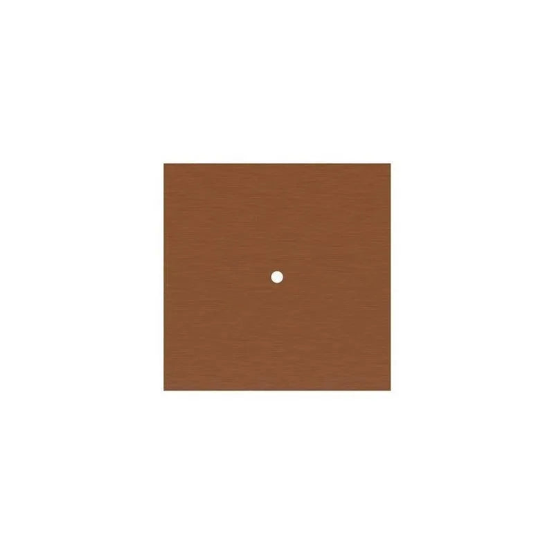 Plafondkap vierkant satijn koper 1 uitgang 200mm - FOIR