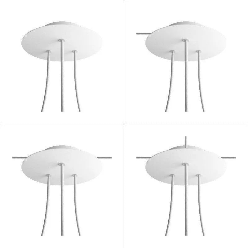 Ronde plafondkap wit minimalistisch 200mm 3 uit - FOIR