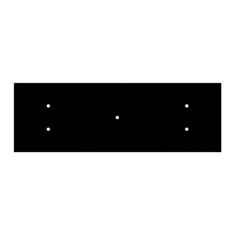 Plafondkap zwart XXL recht hoekig 5 gaten 67 cm x 22cm - FOIR