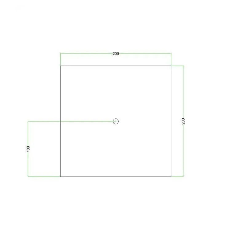 Plafondkap vierkant lichtgroen 1 uitgang 200mm - FOIR