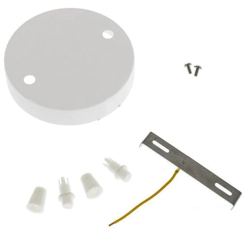 Plafondkap wit met 2 uitgangen 120mm led