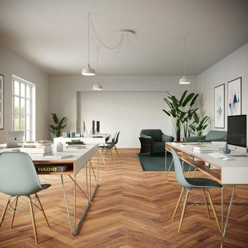 Grote plafondkap wit 3 uitgangen 40 cm - FOIR