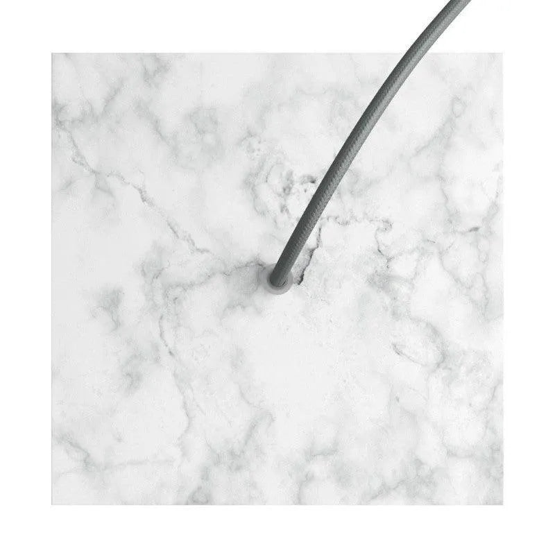 Plafondkap vierkant wit marmer 1 uitgang 200mm - FOIR