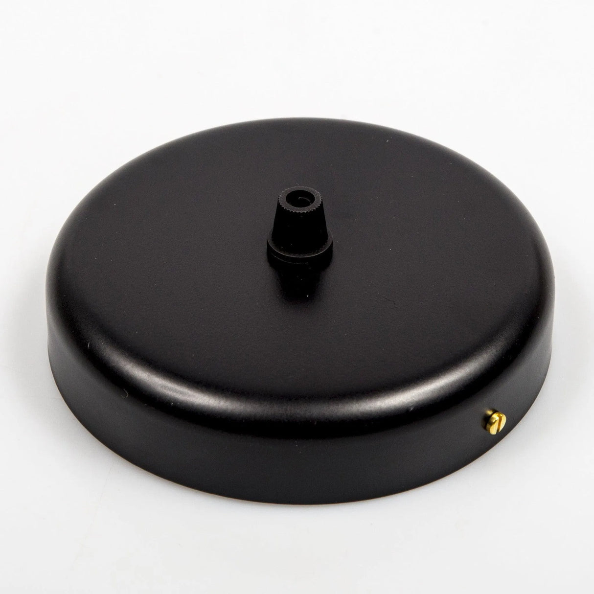 Plafondkap zwart staal 1 uitgang 125mm diameter