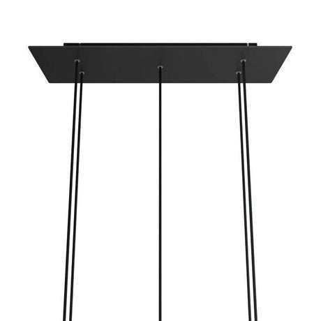 Grote plafondkap 5 snoeren metaal