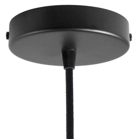 Plafondkap zwart 1 uitgang 120mm metaal led