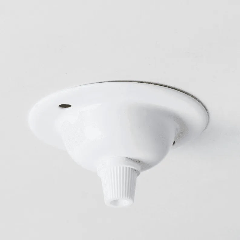 Metalen kap wit staal 1 uitgang metaal 65mm 6,5 cm - FOIR