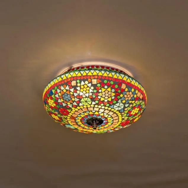 Plafondlamp glas mozaiek led lamp e27 fitting 250mm