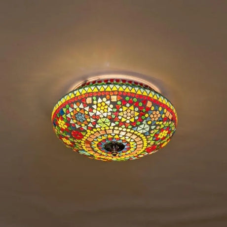 Plafondlamp glas mozaiek led lamp e27 fitting 250mm