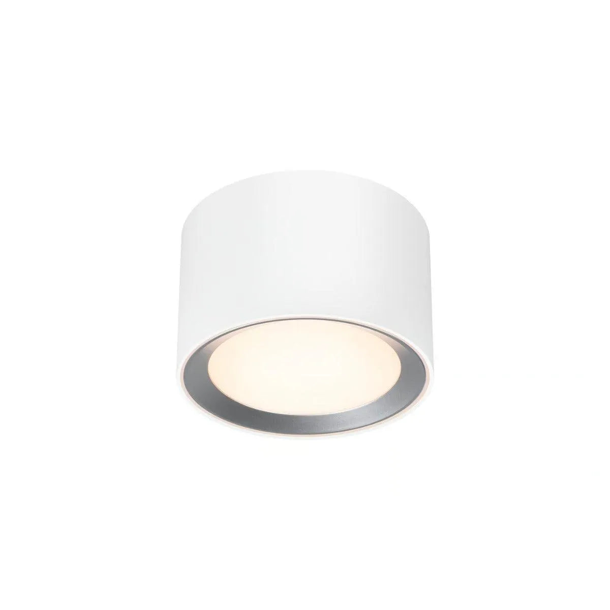 Kleine witte plafondlamp met ingebouwde LED lichtbron en Moodmaker Nordlux 'Landon 8' - FOIR