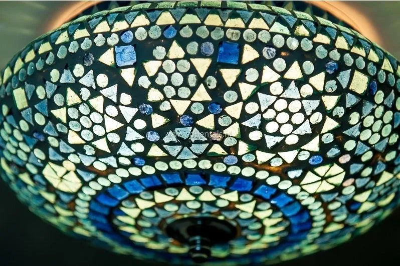 Blauwe plafondlamp led lamp e27 fitting rond