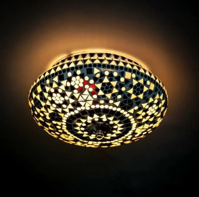 plafonniere mozaiek rond e27 fitting 250mm